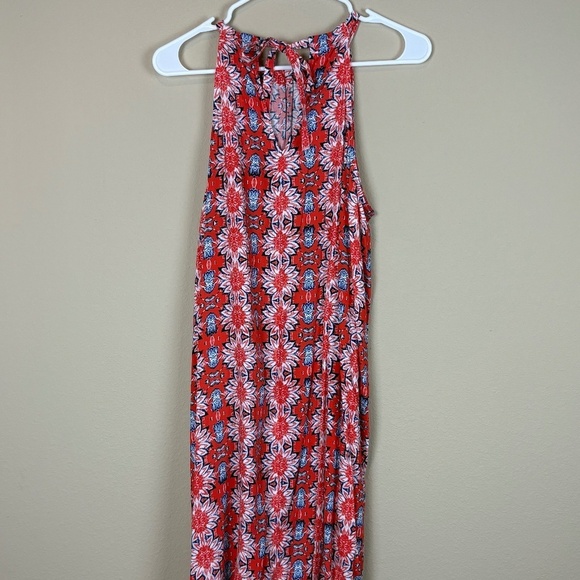 NWT Nanette Lepore Sleeveless Choker Sheath Sunflower Geometric Print Midi Dress - Picture 4 of 9